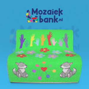 Mozaïekbank voorzijde